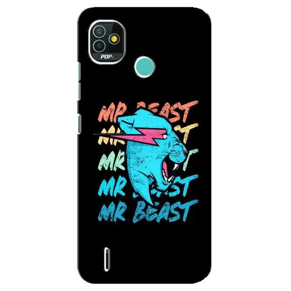 Чохол з принтом «logo Mr beast» для TECNO Pop 5 (BD2p)