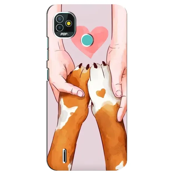 Чохол з принтом «Любовь до собак» для TECNO Pop 5 (BD2p)
