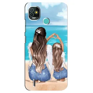 Чохол з друком для TECNO Pop 5 (BD2p) - (Мама з дитинкою) (AlphaPrint) (Мама з донькою)