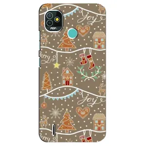 Новорічні, Святкові Чохли для TECNO Pop 5 (BD2p) - 2024 год (Новорічні пряники)