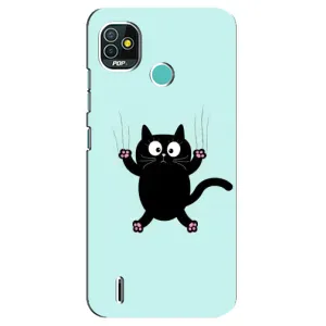 Чохол з принтом для TECNO Pop 5 (BD2p) (AlphaPrint) Модні коти (Падаючий кіт)