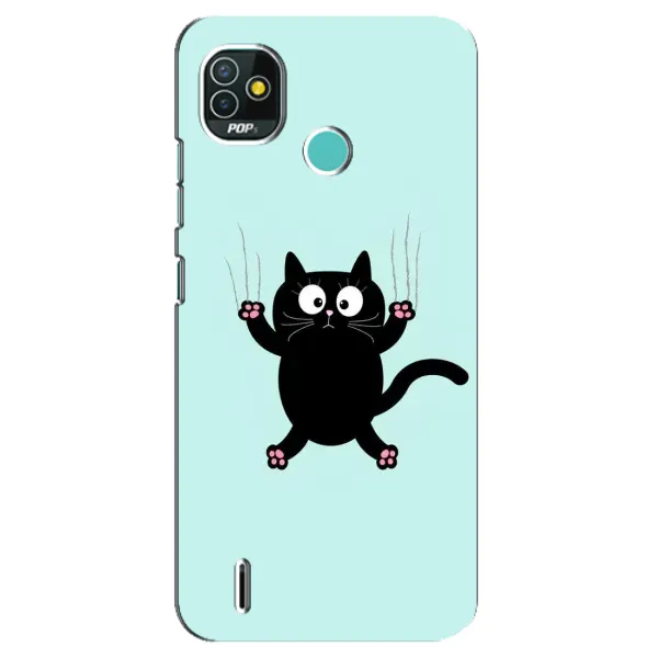 Чехол с принтом «Падающий кот» для TECNO Pop 5 (BD2p)