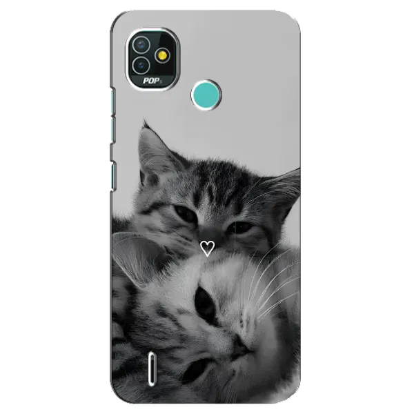 Чехол с принтом «Пара котов» для TECNO Pop 5 (BD2p)