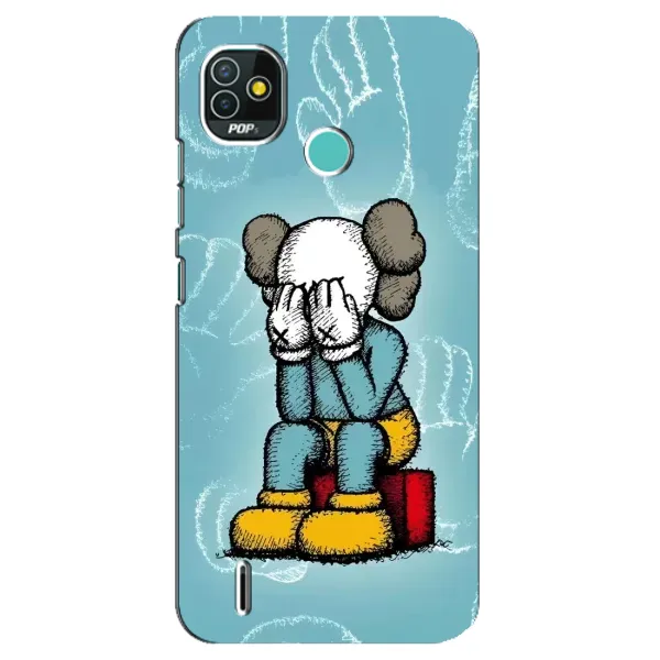 Чохол з принтом «Плач Bearbrick» для TECNO Pop 5 (BD2p)