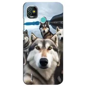 Чохол з Хаскі TECNO Pop 5 (BD2p) - (AlphaPrint) (Селфі Хаскі)