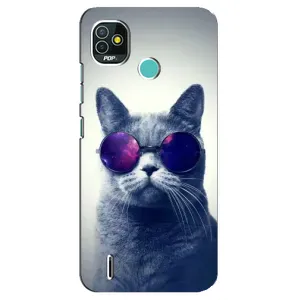 Чохол з принтом для TECNO Pop 5 (BD2p) (AlphaPrint) Модні коти (Стильний кіт)