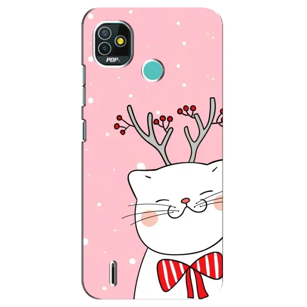 Чехол с принтом «Зимний кот» для TECNO Pop 5 (BD2p)