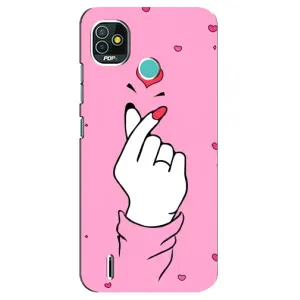 Чохол з принтом для TECNO Pop 5 (BD2p) (AlphaPrint - Знак сердечка) (Знак Love)