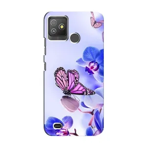 Чохли з квітами для Tecno Pop 5 GO (VPrint) (Метелик на квітах)