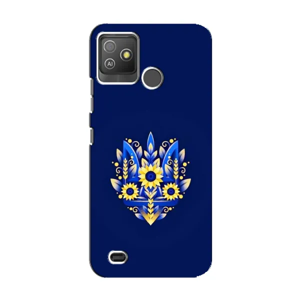 Чохол з принтом «Квітковий Герб» для TECNO Pop 5 GO