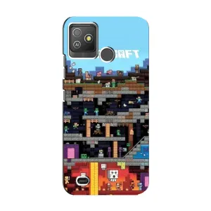 Чохол Майнкрафт на Tecno Pop 5 GO (AlphaPrint) Minecraft (фон Minecraft)