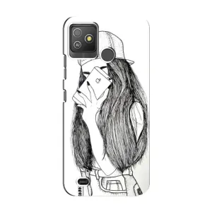 Чохол з друком для Tecno Pop 5 GO - (Мода) (AlphaPrint) (Фото дівчини)
