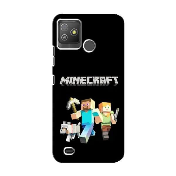 Чохол з принтом «герої Minecraft» для TECNO Pop 5 GO Чохол з принтом «герої Minecraft» для TECNO Pop 5 GO