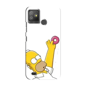Чjхол з Сімпсонами для Tecno Pop 5 GO (VPrint) (Гомер з пончиком)