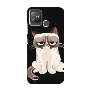 Чохол з принтом для Tecno Pop 5 GO (AlphaPrint) Модні коти (Сумний кіт)
