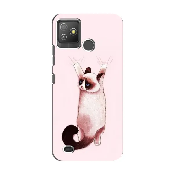 Чехол с принтом «Котик падает» для TECNO Pop 5 GO