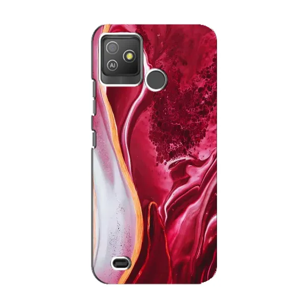 Чехол с принтом «Мрамор красный» для TECNO Pop 5 GO