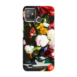 Бренднові Чохли для Tecno Pop 5 GO - (PREMIUMPrint) (Nike цветы)
