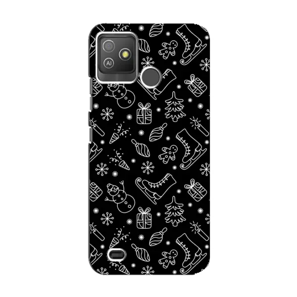 Чехол с принтом «Новогодний фон» для TECNO Pop 5 GO Чехол с принтом «Новогодний фон» для TECNO Pop 5 GO