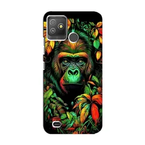 Чохол з Мавпами Tecno Pop 5 GO - (AlphaPrint) (Мавпа в квітах)