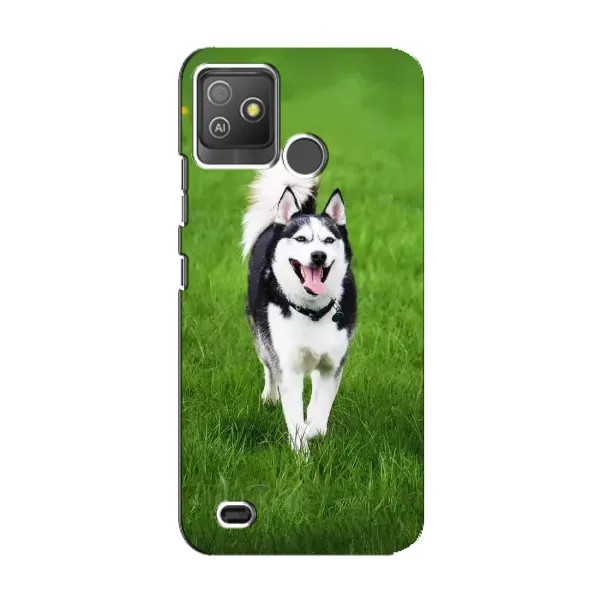 Чехол с принтом «Радостный Хаски» для TECNO Pop 5 GO