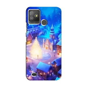 Різдвяні Чохли для Tecno Pop 5 GO (VPrint) (Різдвяне місто)