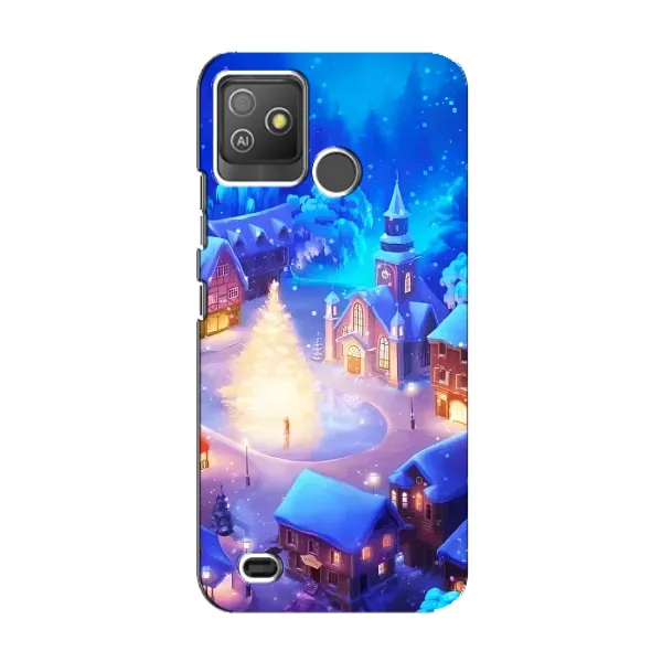 Чехол с принтом «Рождественский город» для TECNO Pop 5 GO