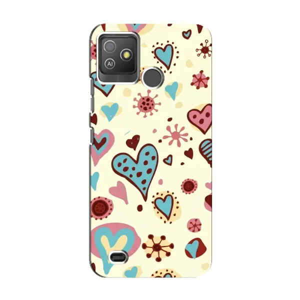 Чохол з принтом «Сердечки» для TECNO Pop 5 GO Чохол з принтом «Сердечки» для TECNO Pop 5 GO