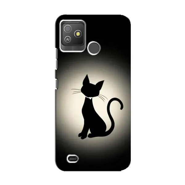 Чохол з принтом «Силует котика» для TECNO Pop 5 GO Чохол з принтом «Силует котика» для TECNO Pop 5 GO