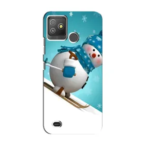 Чехол с принтом «Снеговик на лыжах» для TECNO Pop 5 GO