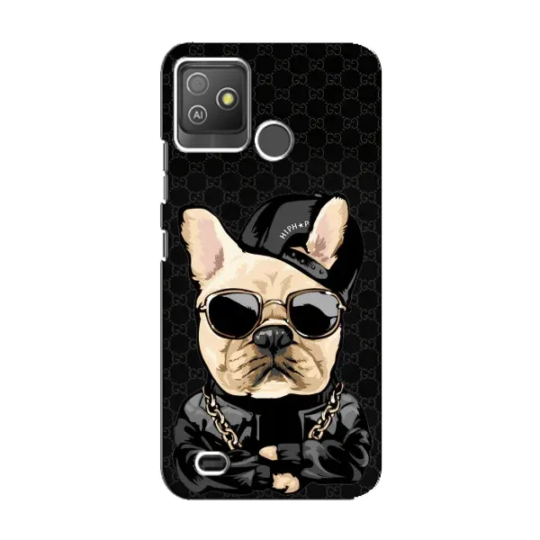 Чохол з принтом «Стильна собака» для TECNO Pop 5 GO