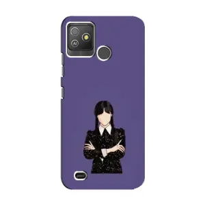 Чохли Венсдей на Tecno Pop 5 GO Уенсдей (AlphaPrint) (Венздей у чорному)