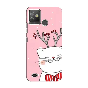 Чехол с принтом «Зимний кот» для TECNO Pop 5 GO