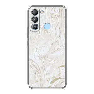Мраморний чехол на TECNO Pop 5 LTE (VPrint) (Білий мрамор)