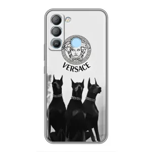 Чохли VERSACE для ТЕКНО Pop 5 LTE (PREMIUMPrint) (Доберман Версаче)