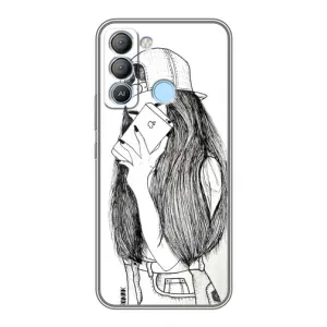 Чохол з друком для TECNO Pop 5 LTE - (Мода) (AlphaPrint) (Фото дівчини)