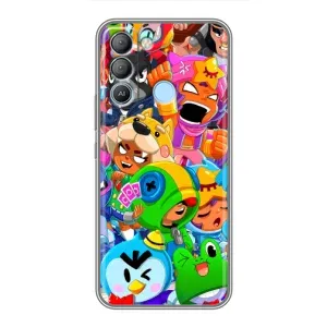 Чехлы Brawl Stars для TECNO Pop 5 LTE (AlphaPrint) (Герої Бравл Старс)