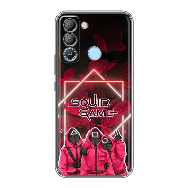 Чохол з принтом «Охоронці Гра кальмара» для TECNO Pop 5 LTE Чохол з принтом «Охоронці Гра кальмара» для TECNO Pop 5 LTE