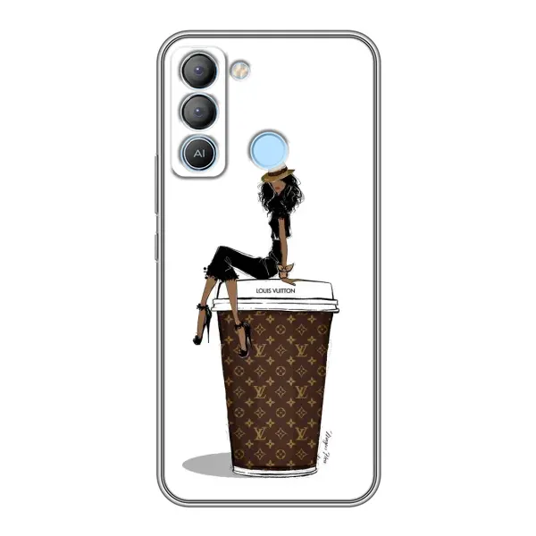 Чехол с принтом «кофе LOUIS VUITTON» для TECNO Pop 5 LTE