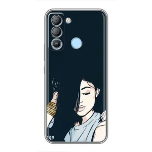 Чохол з друком для TECNO Pop 5 LTE - (Мода) (AlphaPrint) (Гарна дівчина)