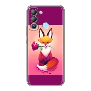 Чохли з картинкою Лисичка для TECNO Pop 5 LTE (VPrint) (Лиса з трояндою)
