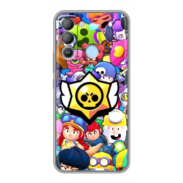 Чохол з принтом «Лого Brawl Stars» для TECNO Pop 5 LTE