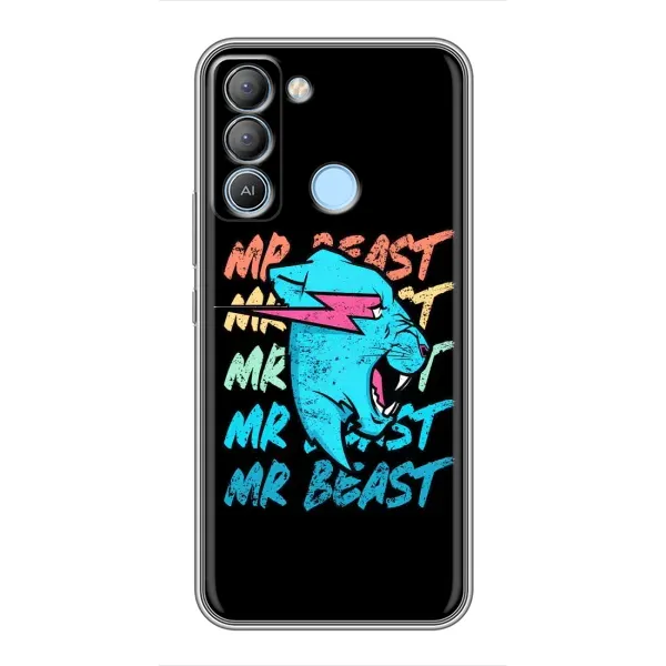 Чохол з принтом «logo Mr beast» для TECNO Pop 5 LTE
