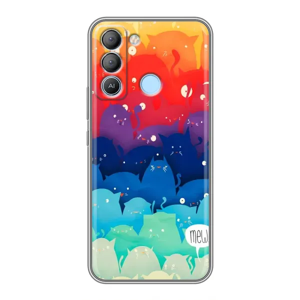 Чехол с принтом «Mew» для TECNO Pop 5 LTE