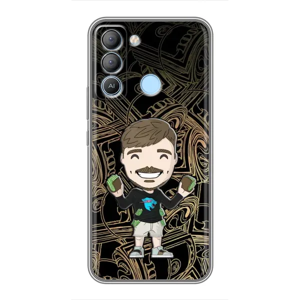 Чохол з принтом «Mister Beast» для TECNO Pop 5 LTE