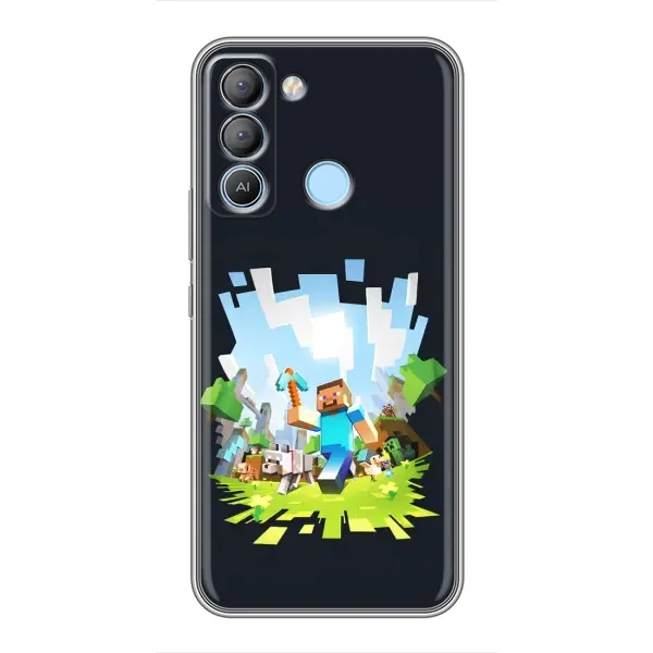 Чехол с принтом «персонажи Minecraft» для TECNO Pop 5 LTE Чехол с принтом «персонажи Minecraft» для TECNO Pop 5 LTE