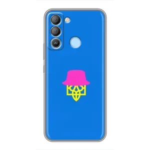 Чохли для TECNO Pop 5 LTE Укр. Символіка (AlphaPrint) (Шапка на гербу)