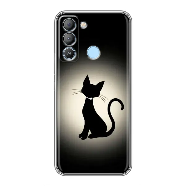 Чохол з принтом «Силует котика» для TECNO Pop 5 LTE Чохол з принтом «Силует котика» для TECNO Pop 5 LTE
