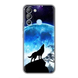 Захисні чохли для ТЕКНО Pop 5 LTE (AlphaPrint) (ХІТ продаж) ВОВК (Вовк на місяць)