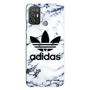 Чохли Адидас для TECNO Pop 6 Pro (BE8) (AlphaPrint) (Адідас на мраморі)